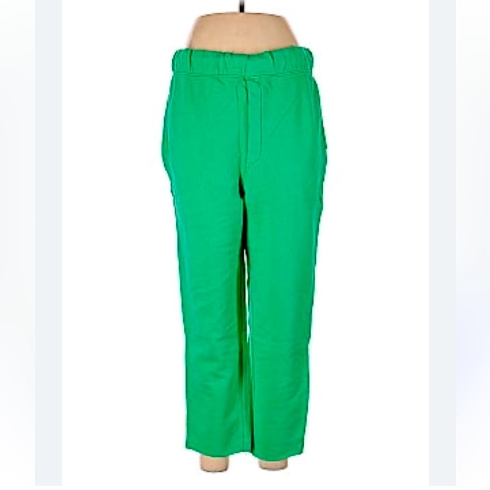 Sandrine Rose x Free People green oversized Print Joggers NWT size small raw hem